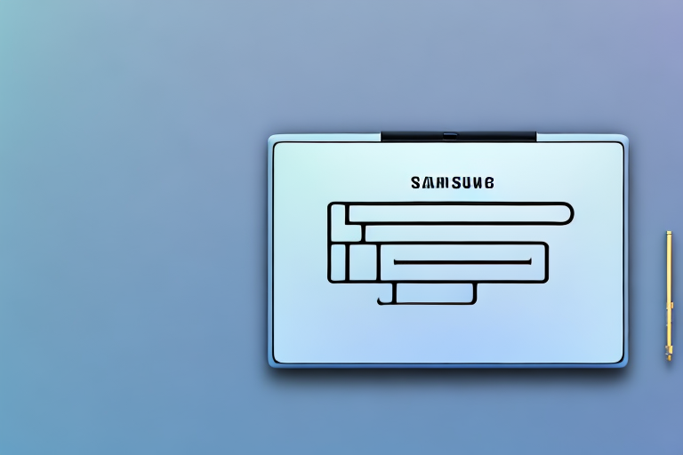 A samsung laptop with a highlighted keyboard key combination (without actual letters) and a dialogue box on the screen