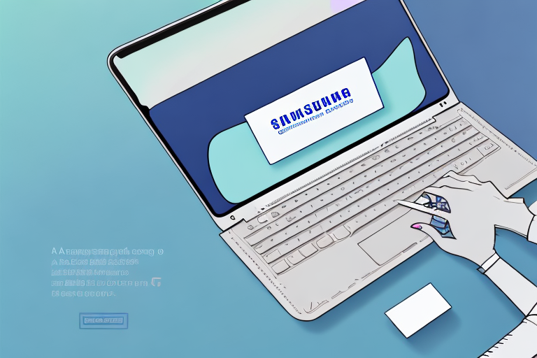 A samsung laptop with the prtsc key highlighted