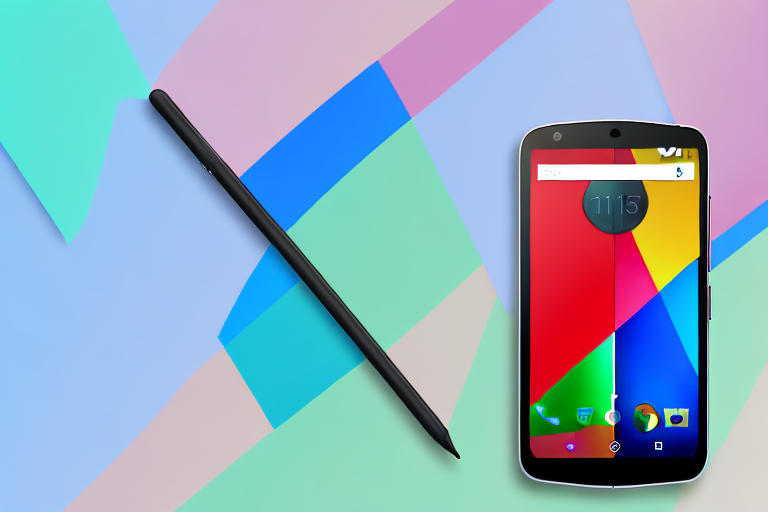 A moto g stylus smartphone with a vibrant screen