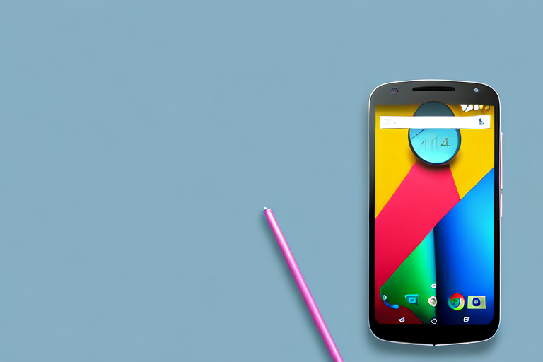 A moto g power smartphone with the screenshot function being activated