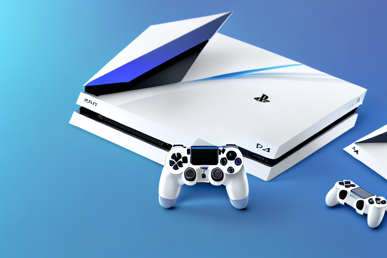 A ps4 console with a screenshot image on the screen