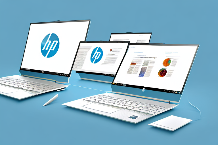 An hp spectre laptop with the screen displaying a website or application