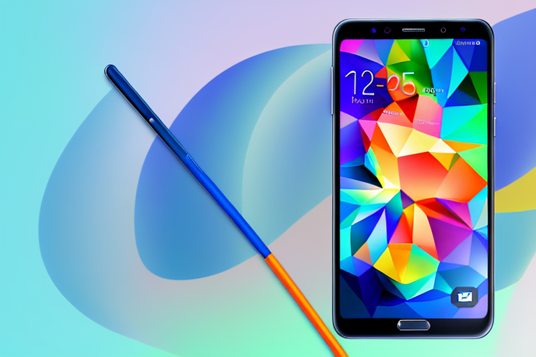 A samsung a53 smartphone with a vibrant screen