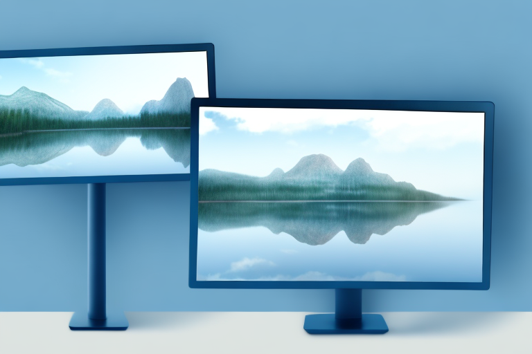 Two computer monitors side by side