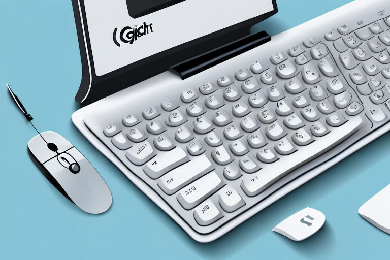 A logitech keyboard k850 with a highlighted key combination for taking screenshots