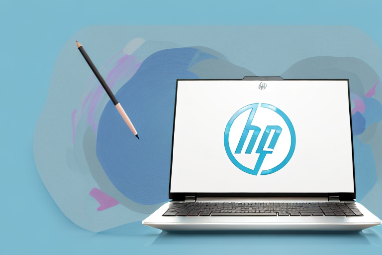 An hp laptop with a highlighted print screen key