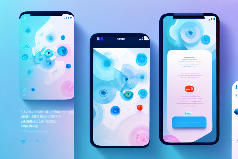 A vibrant and detailed smartphone displaying an aesthetically pleasing app interface