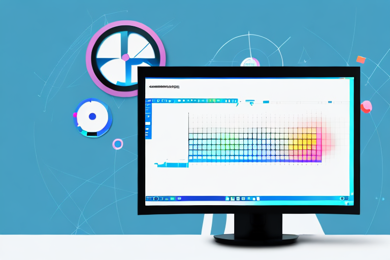 A computer monitor displaying a screenshot editing software interface on its screen