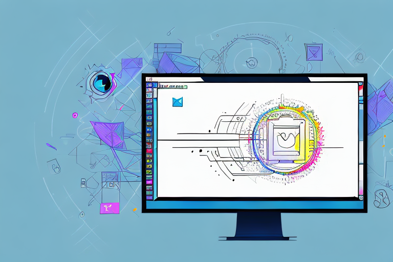 A computer screen displaying an open screenshot editing software with various editing tools highlighted