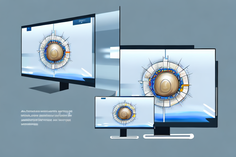 A computer screen displaying a before and after comparison of a screenshot