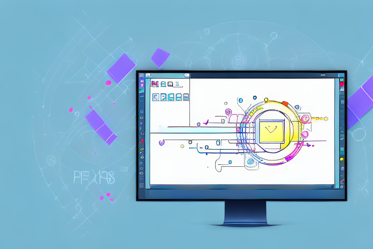 A computer screen displaying an open screenshot editing software with various editing tools highlighted