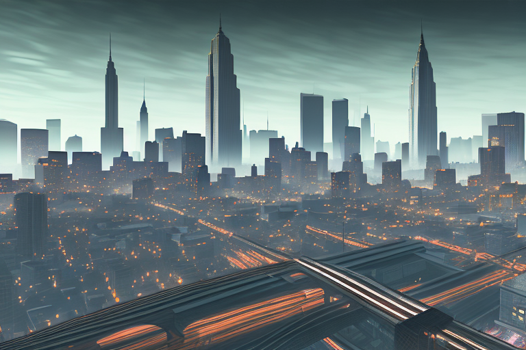 The cityscape from the game gta definitive edition