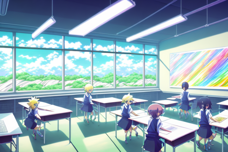 A typical anime style background scene