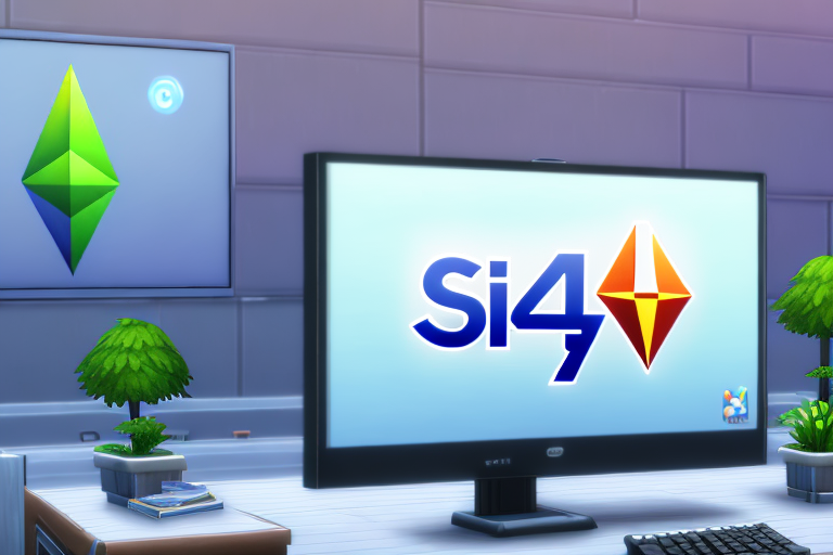 A computer screen displaying a sims 4 game scene