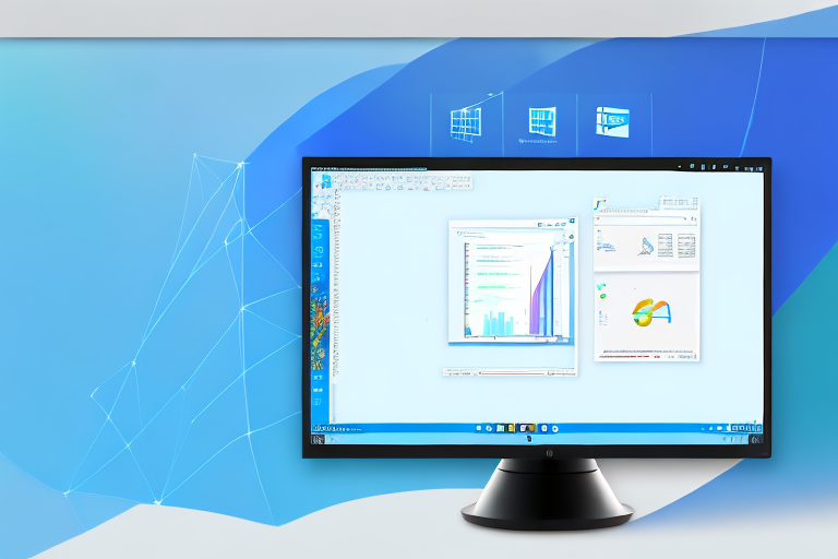 A computer monitor displaying the windows 10 interface with the 'snipping tool' application open