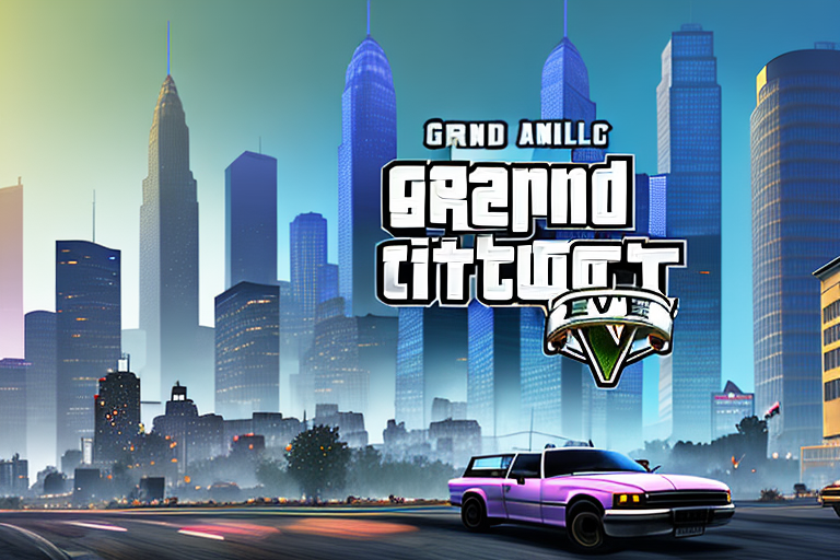 The iconic cityscape of grand theft auto