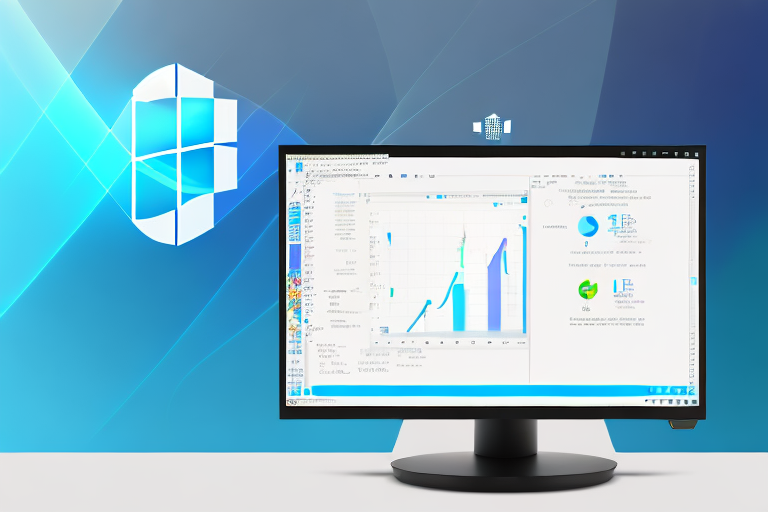 A computer monitor displaying the windows 10 interface