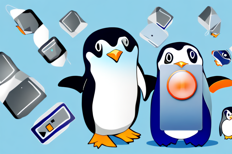 A linux penguin mascot interacting with various screenshot tools displayed as symbolic icons on a computer screen