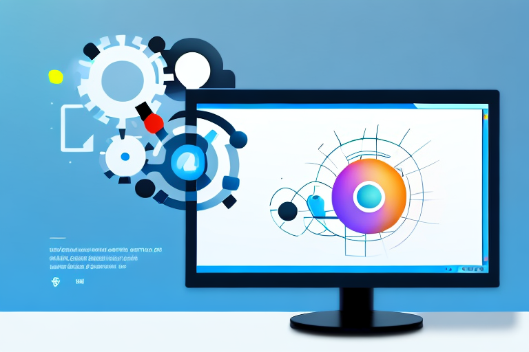 A computer monitor displaying a screenshot being captured by a simple software tool