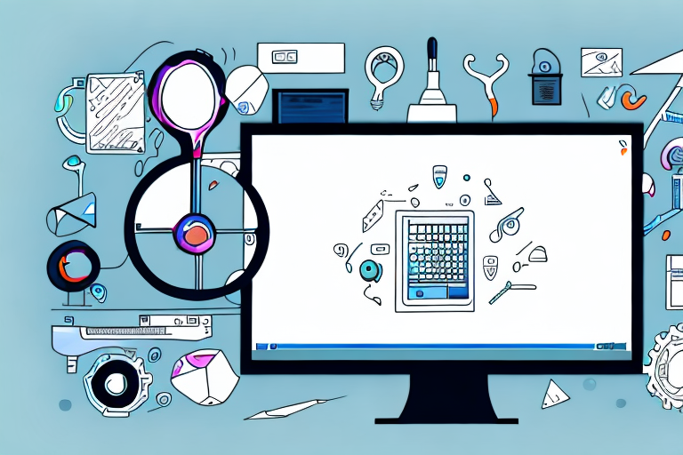 Various screen snipping tools floating around a computer monitor