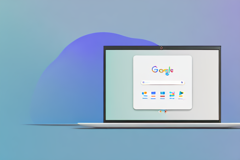 A chromebook laptop with a stylized