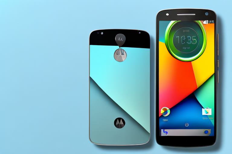 A moto g pure smartphone with a highlighted power and volume down button