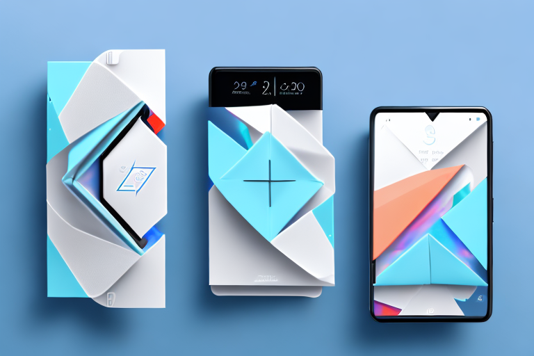 The z fold 4 smartphone opened in different stages of folding